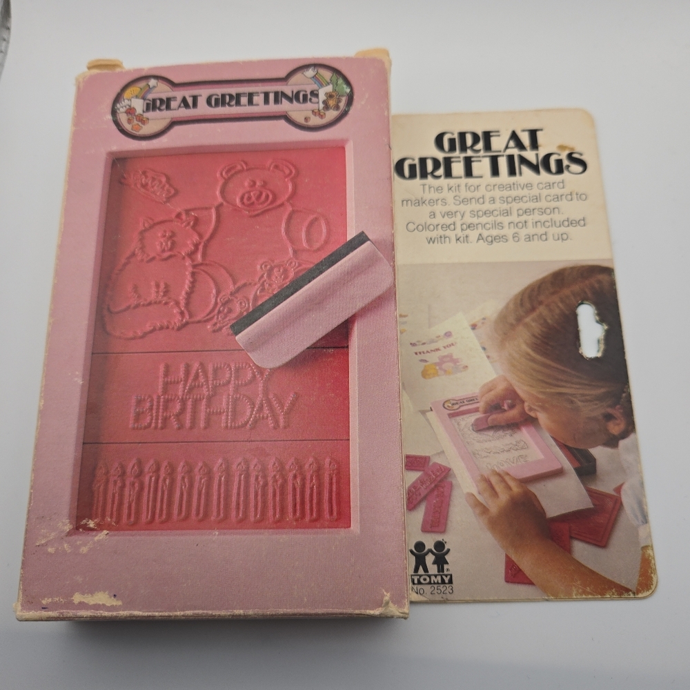 💌 Vintage TOMY Great Greetings Card Maker Kit | 1980s | Complete Set